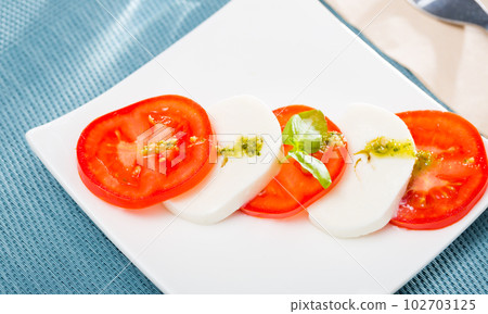 Fresh italian caprese salad Fresh italian caprese salad 102703125
