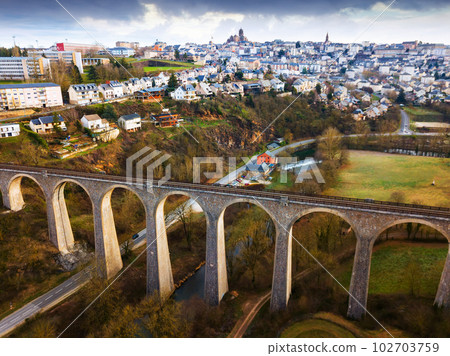 General view of Rodez with Gascarie Viaduct General view of Rodez with Gascarie Viaduct 102703759