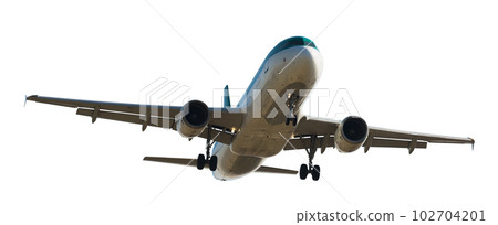 Passenger airplane isolated Passenger airplane isolated 102704201