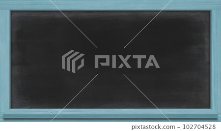 Distressed chalkboard with shelf, aquamarine frame 102704528