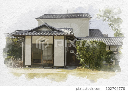 Watercolor-style Saga Castle Town Former Morinaga Family Saga City, Saga Prefecture Watercolor-style Saga Castle Town Former Morinaga Family Saga City, Saga Prefecture 102704778
