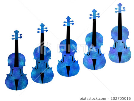 A simple illustration of a silhouette of a violin 102705016