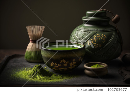 Image of matcha and tea utensils: AI-generated image Image of matcha and tea utensils: AI-generated image 102705677