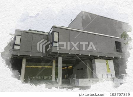 Watercolor style Saga Castle Town Saga Prefectural Museum of Art Saga City, Saga Prefecture Watercolor style Saga Castle Town Saga Prefectural Museum of Art Saga City, Saga Prefecture 102707829