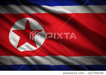 Image of the North Korean flag: AI-generated image 102708546