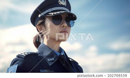 在藍天工作的女警(生成AI) 在藍天工作的女警(生成AI) 102709339