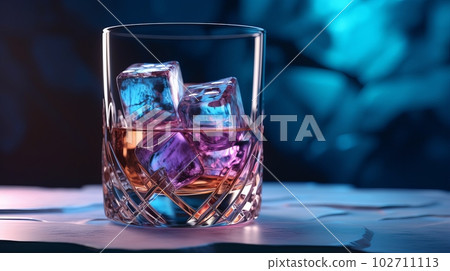 Glass with whiskey, Generative AI AI image Glass with whiskey, Generative AI AI image 102711113
