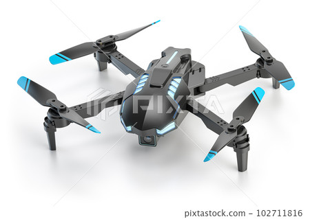 Quadcopter air drone isolated on white background. 102711816