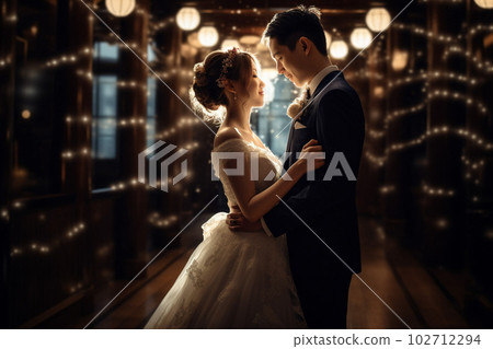 Wedding bride and groom image: AI-generated image 102712294