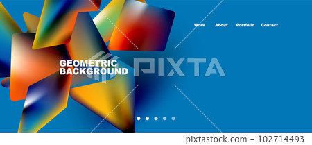 Abstract geometric landing page. Creative background for wallpaper, banner, background or web 102714493