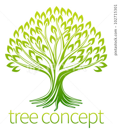 Tree Abstract Stylised Concept Design Icon 102715301