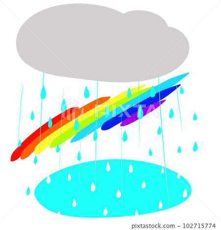 Seven colors of rainbow in the sky on a rainy day Seven colors of rainbow in the sky on a rainy day 102715774