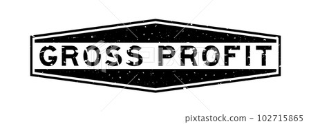 Grunge black gross profit word hexagon rubber seal stamp on white background Grunge black gross profit word hexagon rubber seal stamp on white background 102715865