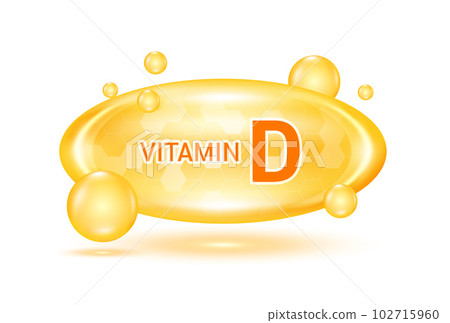 Vitamin D and minerals complex. Glossy vitamins pills capsules orange. Pill, Healthy food supplement. Medical scientific and healthcare concept. Isolated on white background 3D Vector EPS10. Vitamin D and minerals complex. Glossy vitamins pills capsules orange. Pill, Healthy food supplement. Medical scientific and healthcare concept. Isolated on white background 3D Vector EPS10. 102715960