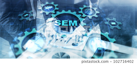 SEM Search Engine Optimization Traffic Website Internet Business Technology Communication Concept SEM Search Engine Optimization Traffic Website Internet Business Technology Communication Concept 102716402