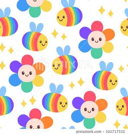 LGBT seamless pattern. Symbol of the LGBT community. LGBT pride or Rainbow elements. LGBT flag or Rainbow flag. LGBT seamless pattern. Symbol of the LGBT community. LGBT pride or Rainbow elements. LGBT flag or Rainbow flag. 102717332