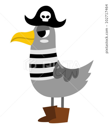 Gull Funny Sea Bird Illustration Art T-Shirt