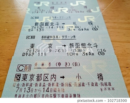Ticket from Tokyo to Otaru 102718300