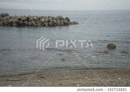 富山縣朝日町泊區海岸景觀 102718881
