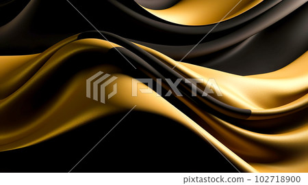 Black and gold glossy fabric background "AI generated image" Black and gold glossy fabric background "AI generated image" 102718900