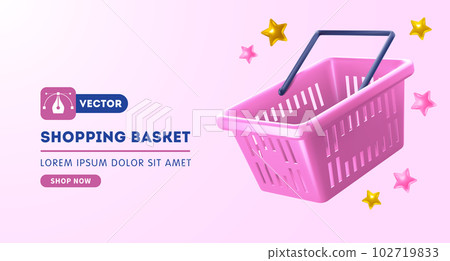 Banner template With Shopping Basket 102719833
