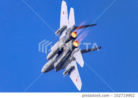 Rotating fighter plane F-15 102719902