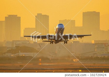 Passenger plane taking off Passenger plane taking off 102720424
