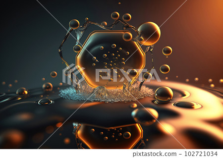 Virtual technology illustration with background nano technology. Ganerative AI. Virtual technology illustration with background nano technology. Ganerative AI. 102721034
