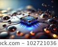 Virtual technology illustration with background nano technology. Ganerative AI. 102721036