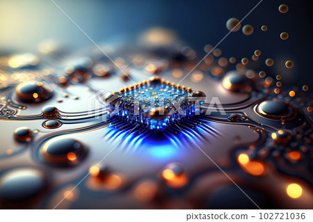 Virtual technology illustration with background nano technology. Ganerative AI. Virtual technology illustration with background nano technology. Ganerative AI. 102721036