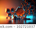 Virtual technology illustration with background nano technology. Ganerative AI. 102721037