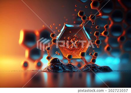 Virtual technology illustration with background nano technology. Ganerative AI. 102721037