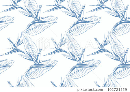 Floral pattern seamless vector background. Foliage and flower wallpaper design of nature. 102721359