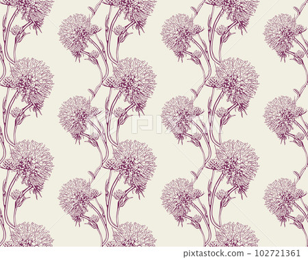 Floral pattern seamless background. Foliage and flower wallpaper design of nature. Floral pattern seamless background. Foliage and flower wallpaper design of nature. 102721361