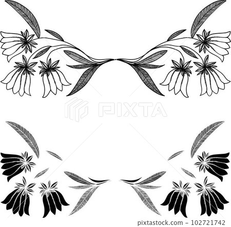Floral elements, vector illustration 102721742
