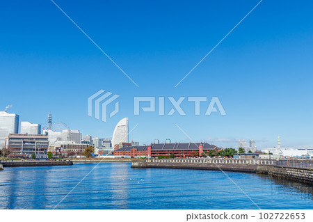 [神奈川縣城市景觀] 從橫濱藏之花公園看到的港米拉城市景觀 102722653