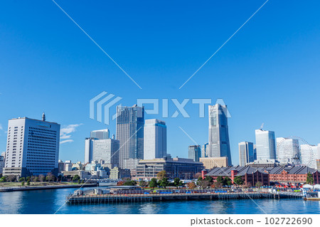 [神奈川的街景] 橫濱港未來的街景 102722690