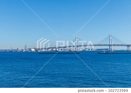 [神奈川的城市景觀]橫濱海灣大橋 102723569