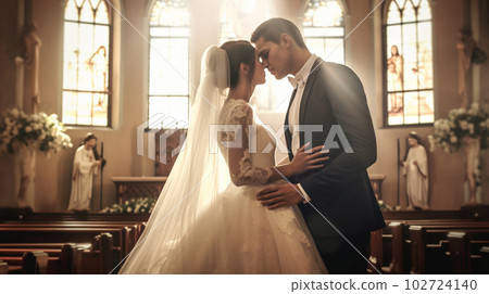 婚禮儀式,穿燕尾服的男人和穿婚紗的女人AI圖像 婚禮儀式,穿燕尾服的男人和穿婚紗的女人AI圖像 102724140