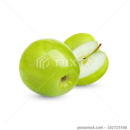 Fresh green apple isolated on white background Fresh green apple isolated on white background 102725598