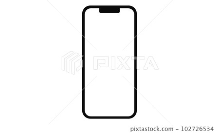 Simple illustration of smartphone screen Simple illustration of smartphone screen 102726534