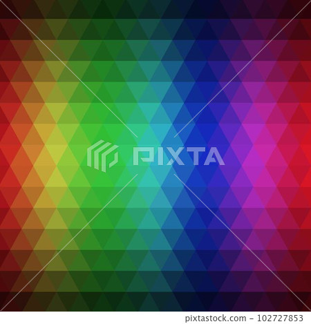 Dark Multicolor, Rainbow vector polygonal background. Brand new colored illustration in blurry style with gradient. The polygonal design can be used for your web site. eps 10 102727853