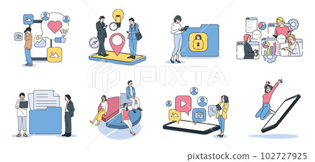 Person business fashionable illustration material Person business fashionable illustration material 102727925