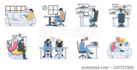 Person business fashionable illustration material Person business fashionable illustration material 102727988