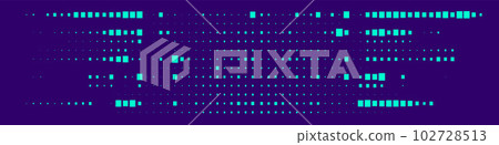 Trendy glitch pattern on dark background. Modern style vector. Abstract geometric elements 102728513