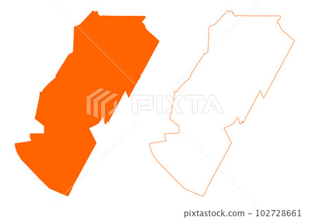 Pekela municipality (Kingdom of the Netherlands, Holland, Groningen, Grunn or Grinslan province) map vector illustration, scribble sketch Pekela map 102728661