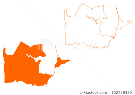 Waterland municipality (Kingdom of the Netherlands, Holland, North Holland or Noord-Holland province) map vector illustration, scribble sketch map 102729350