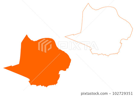 Weert municipality (Kingdom of the Netherlands, Holland, Limburg province) map vector illustration, scribble sketch Wieert map 102729351