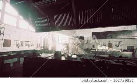old kitchen of abandoned house old kitchen of abandoned house 102729855