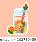 Frash lemonade with lemon, orange and grapfruit. Orange, grapefruit, lemon. 102730469